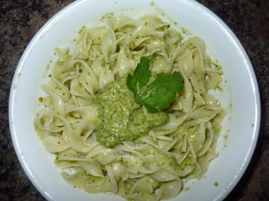 sauce pesto au chili et à la coriandre (pâtes)