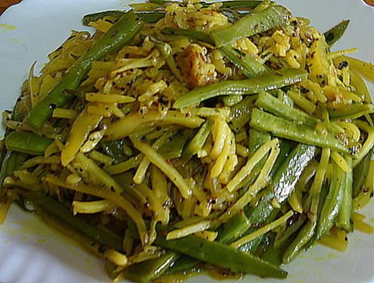 Bhaji aux pommes de terre et aux haricots de Mme mm