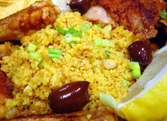 couscous à l'échalote au safran