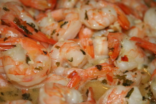 scampi de crevettes sur nuage 9