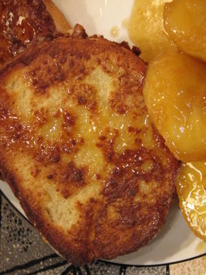 pain perdu avec banane au rhum