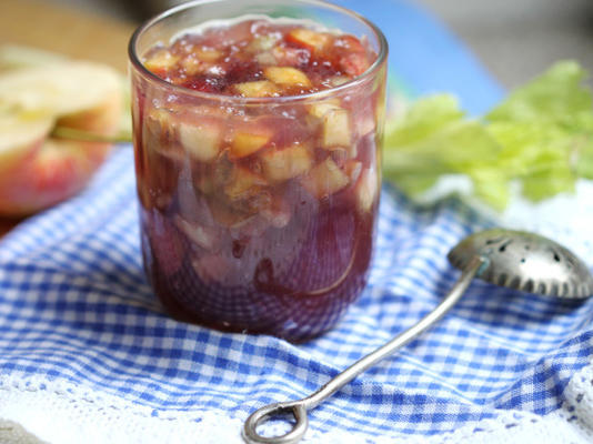 salade gélatine aux pommes et aux canneberges