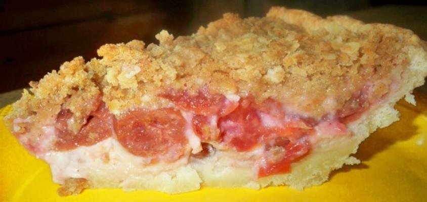 Tarte crumble à la crème de cerise