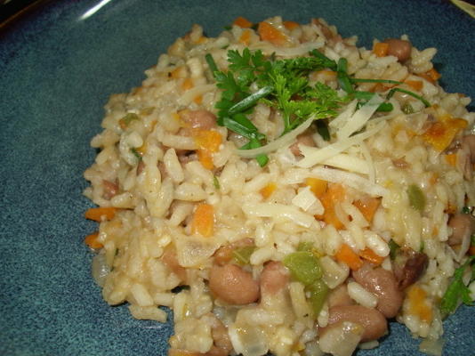 risotto aux haricots et légumes