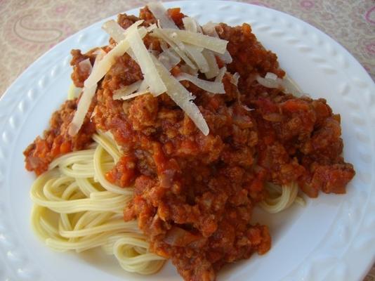 spaghettis à la sauce bolognaise (martha stewart)