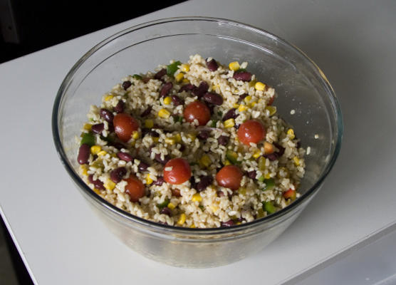 salade de haricots et de riz