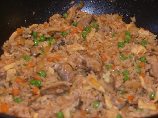 riz brun frit