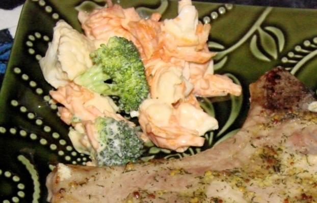 salade de brocoli, chou-fleur et carotte