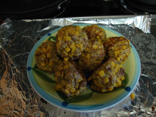 boulettes de maïs cuites au four