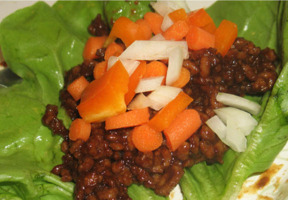 roulés de laitue au bœuf asiatique