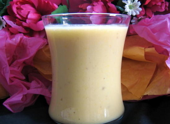 smoothie à la banane pêche