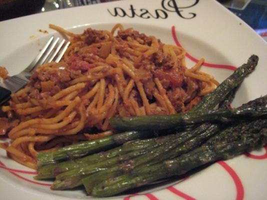 bolognaise spaghetti crémeux végétalien