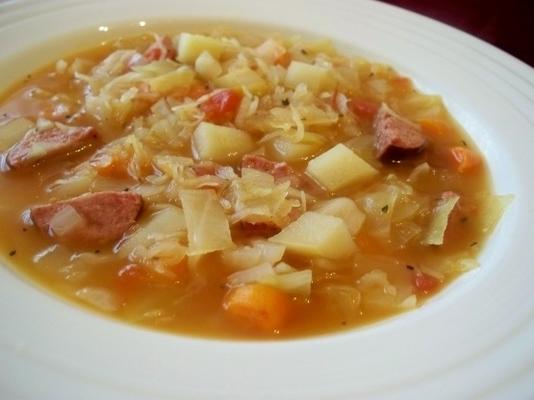 soupe au chou avec kielbasa