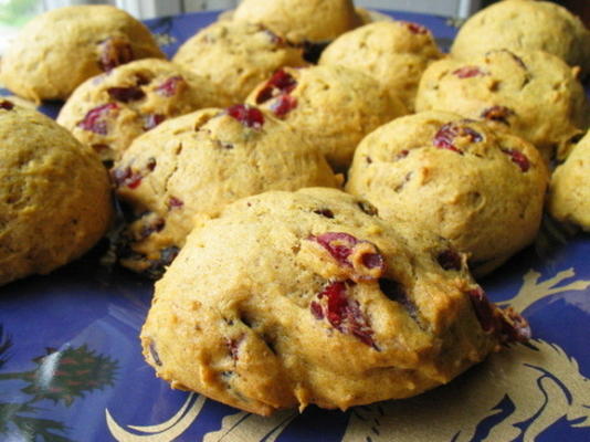 biscuits à la citrouille et à la canneberge