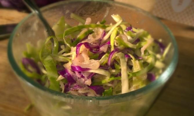 salade chaude de choucroute aigre-douce et chou