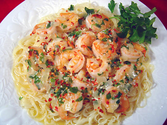 crevettes alla aglio