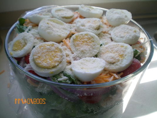 salade succulente en couches de Linda