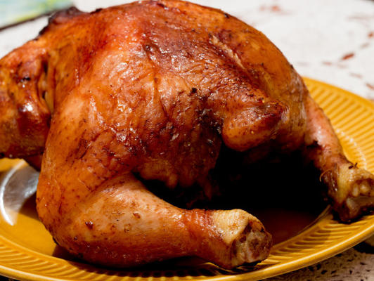poulet saigon laqué sur une canette de bière