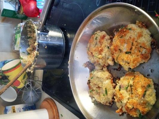 galettes de quinoa et de brocoli au fromage