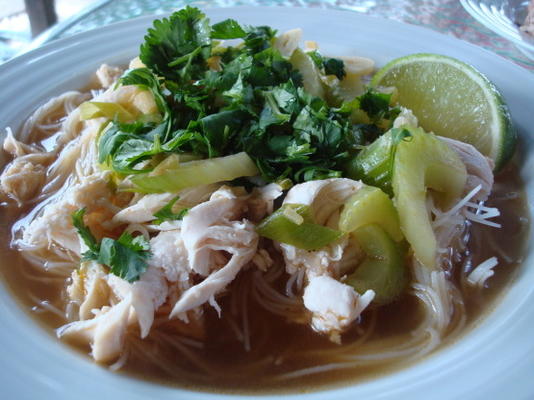 soupe de poulet asiatique