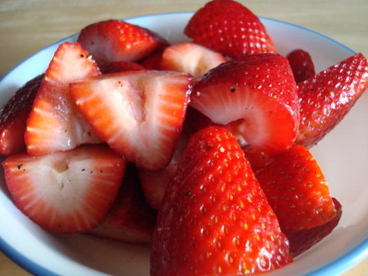 fraises fraîches au limoncello