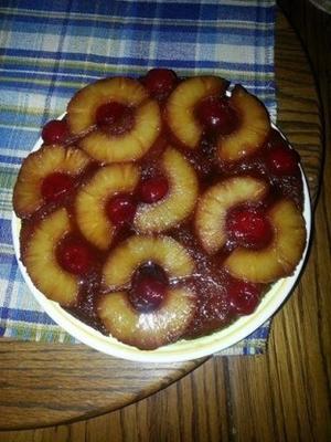 gâteau au beurre rhum ananas à l'envers