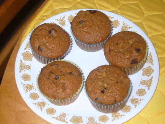 muffins vegan aux pépites de chocolat et bananes