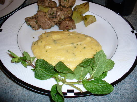 polenta douce aux herbes grillées