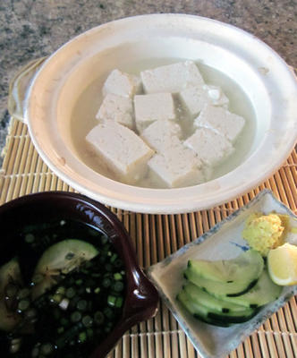 yu-dofu (tofu à la mijotée de style kyoto)