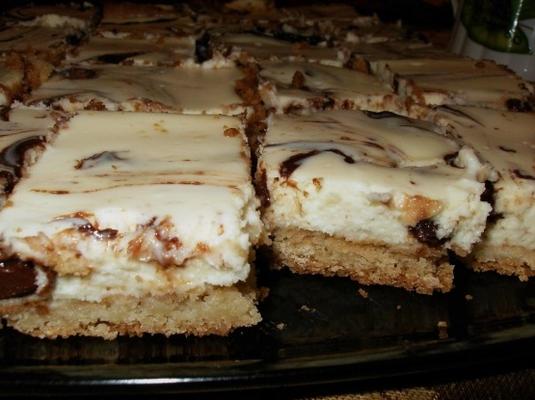 nutella swirl sucre biscuit cheesecake carrés