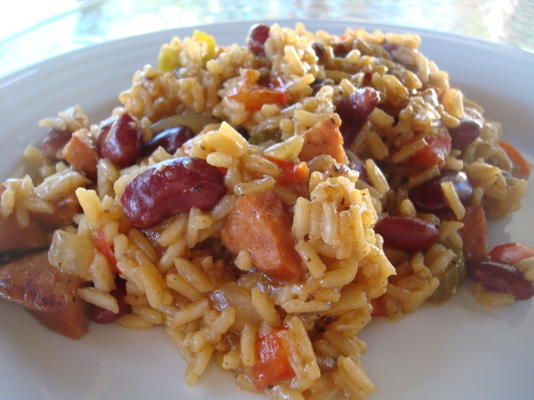 haricots bayou et riz