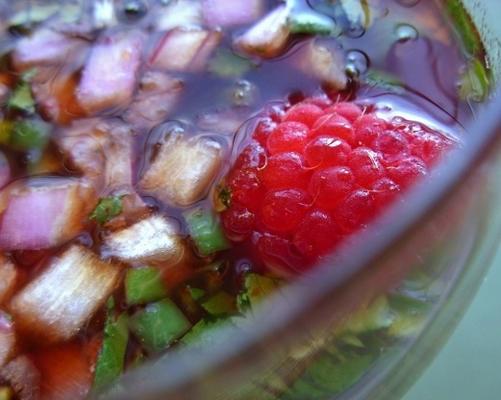 vinaigrette à la confiture de framboises