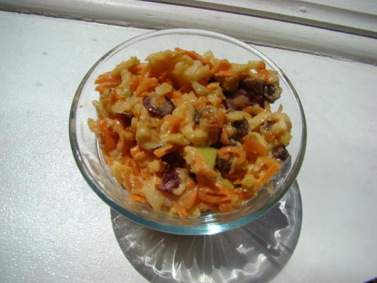 salade de raisins secs carotte pomme nonnie