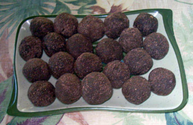 truffes au chocolat au gingembre et au beurre d'arachide