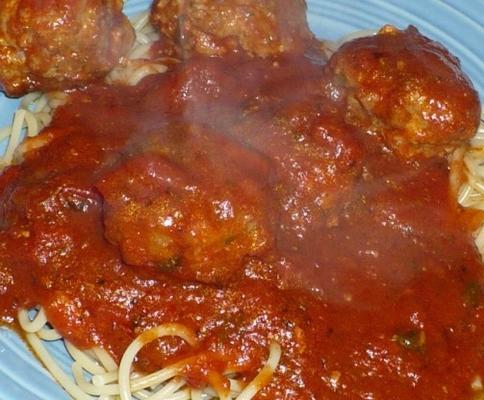 sauce spaghetti et boulettes de penny