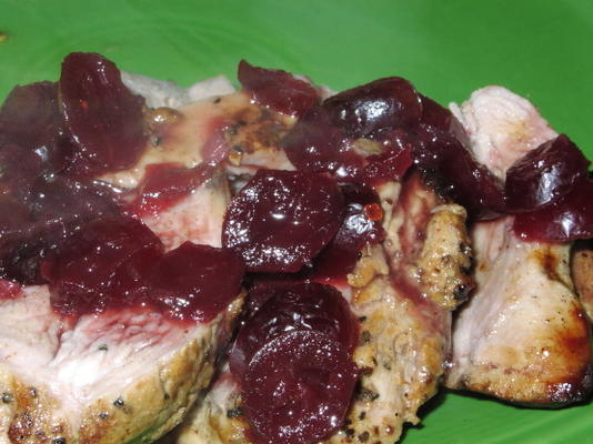 filet de porc à la sauce de canneberges (ou de cerises) au gingembre (5 pt