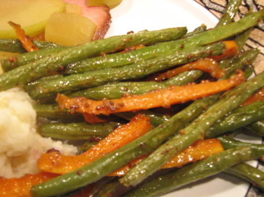 haricots verts à l'érable rôtis