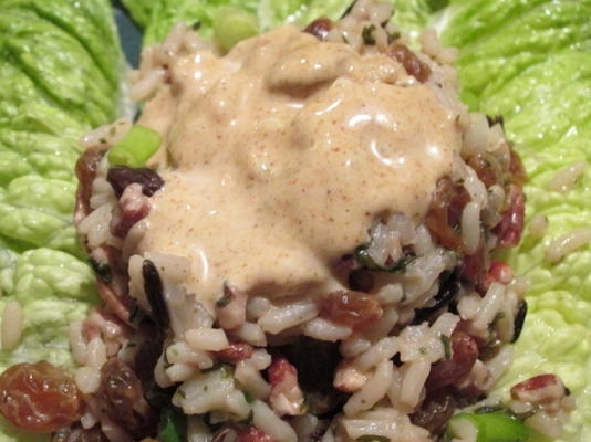 salade de riz sauvage avec vinaigrette au curry