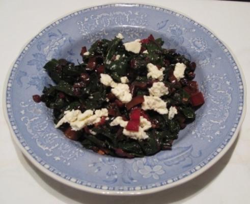 bette à carde aux groseilles et à la feta