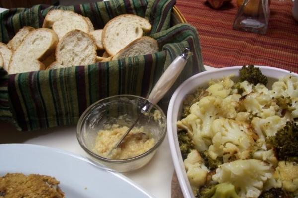 chou-fleur grillé, brocoli et ail