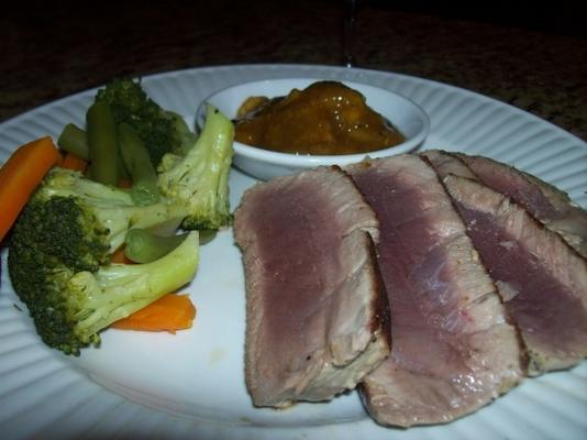 ahi cubain avec chutney banane-mangue