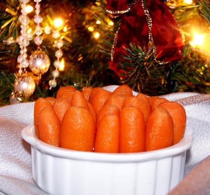 carottes glacées au gingembre avec le confort du sud