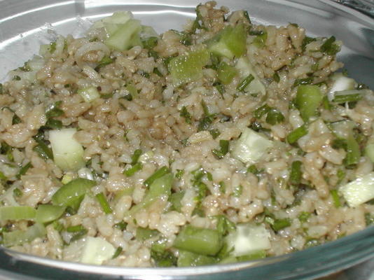 salade de riz brun épicé