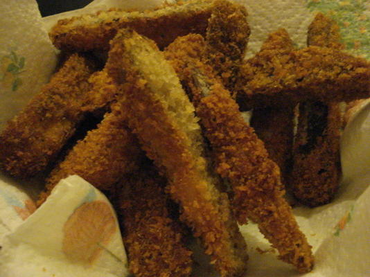 lanières de champignons portabella frites