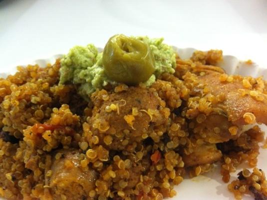 arroz con pollo avec salsa verde (riz et poulet en cocotte)
