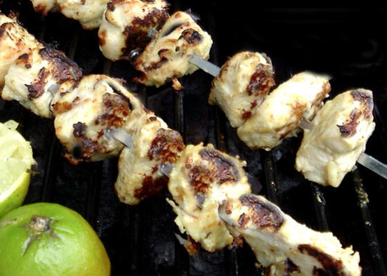 brochettes de poulet barbecue