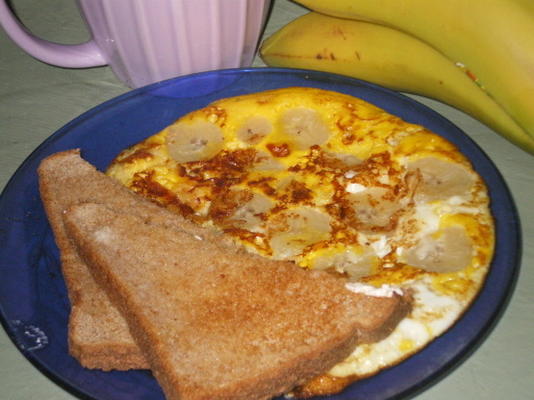 omelette au miel et à la banane