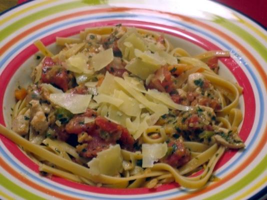 spaghettis au poulet sauce bolognaise