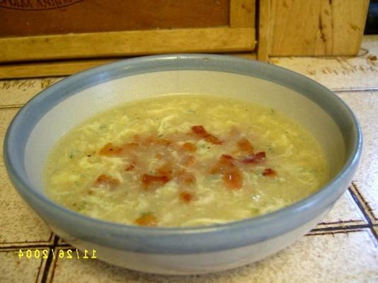 soupe au petit déjeuner aka soupe au bacon et aux œufs