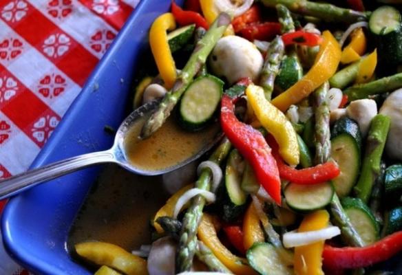 légumes grillés à la marinade au curry vert